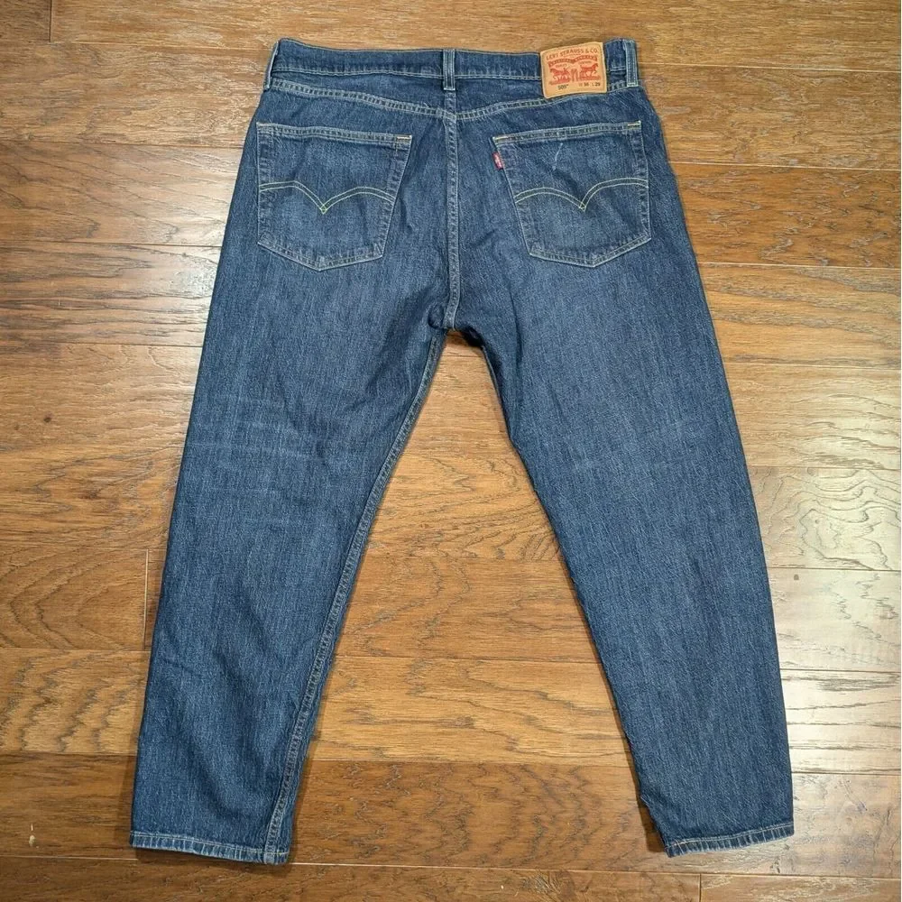 Levi's 505 Men's Jeans Dark Wash‎ Size 36x29 (36x27.5) Straight Leg Original Fit